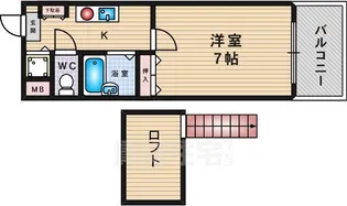 ロフティ北花田【4階】の間取り