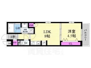 ベラジオ堀川今出川2【4階】の間取り