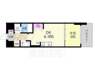 THE GARNET MILLENNIUM KYOTO 九条烏丸【2階】の間取り