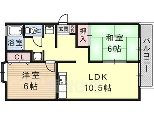 ヴェール伊丹【2階】の間取り