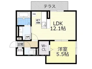 アグレイド北桜塚【1階】の間取り