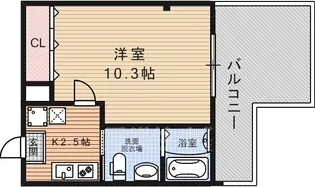 フラッティ円町北【7階】の間取り