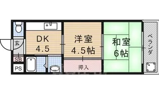 マンション中川【4階】の間取り