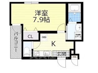 フジパレス花園西町【3階】の間取り