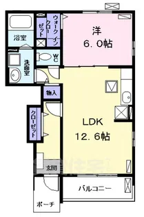 メゾンフクタ 1【1階】の間取り