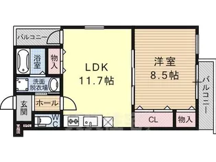 フジパレス今川Ⅲ番館【3階】の間取り