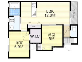 レガリア加茂【1階】の間取り