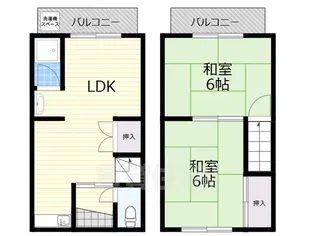 大阪府東大阪市出雲井町【一戸建】の間取り