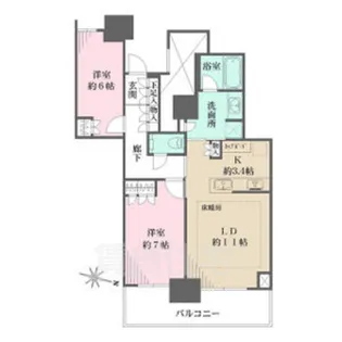 プラウドタワー名古屋栄【24階】の間取り