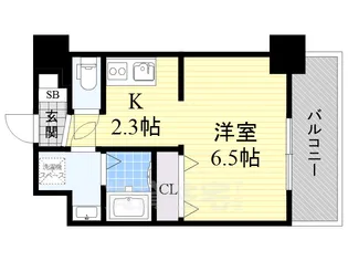セゾンラトゥール新今里【7階】の間取り