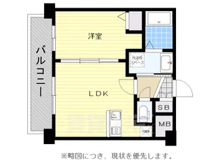 三島マンション博多駅東【6階】の間取り