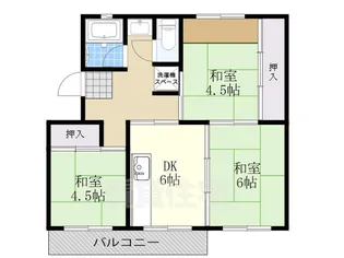 浅香山住宅14号棟【5階】の間取り