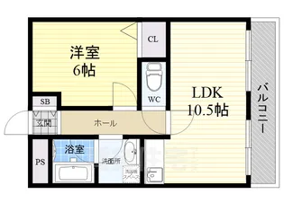 フェニックスロベニュー【6階】の間取り