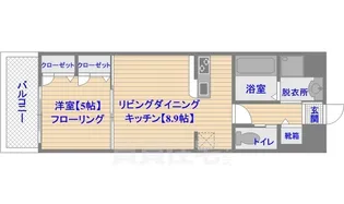 エンクレスト博多駅南2【2階】の間取り
