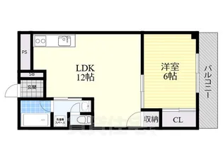 大阪府吹田市千里山高塚【マンション】の間取り