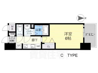 プレサンス新大阪ストリーム【7階】の間取り
