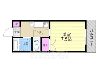 1Kの間取り画像