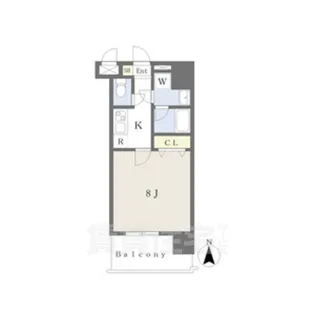 カレント茶屋が坂【8階】の間取り