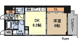 エステムコート新大阪Ⅹザ・ゲート【6階】の間取り