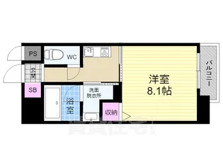 ジョイシティ二条城前【6階】の間取り