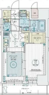 エステムコート神戸元町IIリザーヴ【9階】の間取り