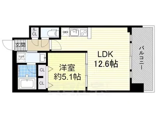 グランカーサ新大阪SOUTH【6階】の間取り
