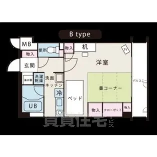 ドーミーいりなかアネックス【2階】の間取り