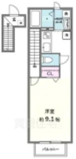 ヴェルドミール園田【2階】の間取り