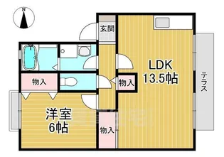 VING TAINE津門【1階】の間取り