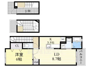 ボヌール【3階】の間取り