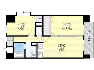 ラフォーレ久宝園【7階】の間取り