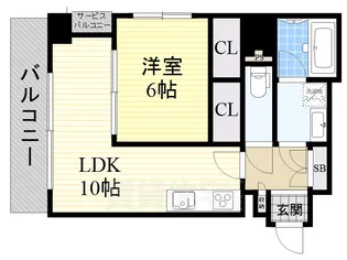 CITY SPIRE十三東【4階】の間取り