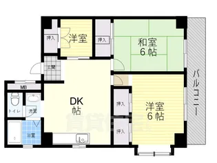 鳴尾ハイツ【1階】の間取り