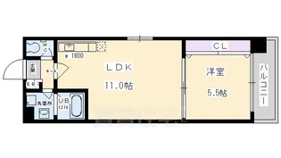 プラネシア星の子三条油小路【5階】の間取り