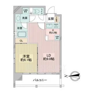 レインボーピア記念橋【7階】の間取り