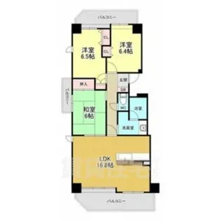 ウェルフォート幸川【9階】の間取り