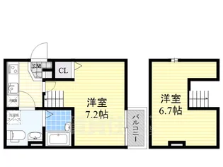 兵庫県尼崎市東本町4丁目【アパート】の間取り
