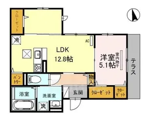 コンフォール甲子園口【1階】の間取り