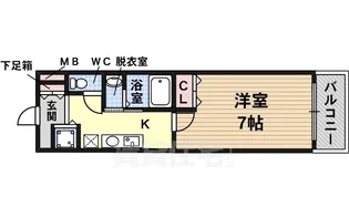 チエロマレ天美東【3階】の間取り