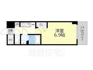 プレサンス東別院駅前Ⅱ【7階】の間取り