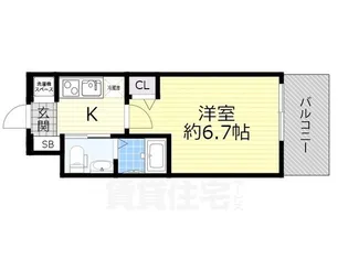 ラクラス阿倍野元町【7階】の間取り