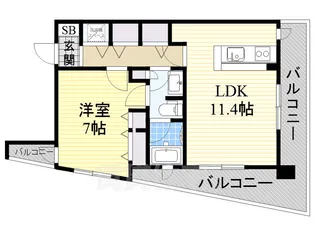 Varie東別院【14階】の間取り