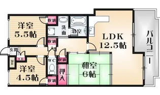 フレイグラント坂山【1階】の間取り