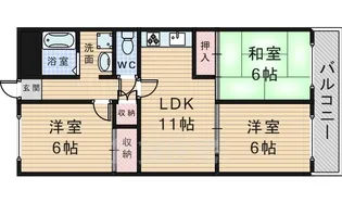 メゾン二本松【1階】の間取り