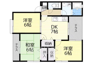 エステートピアタナカ1【1階】の間取り