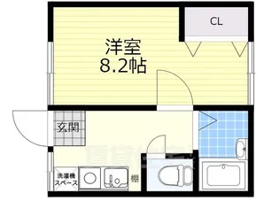 シャトー北大物【3階】の間取り