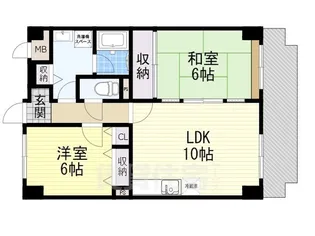 アビタシオン岸田【6階】の間取り