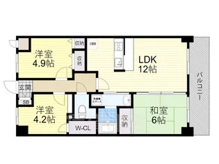 ヴィブレ・ムライ【4階】の間取り