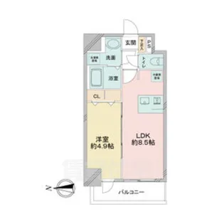 アステリ鶴舞ディオ【6階】の間取り
