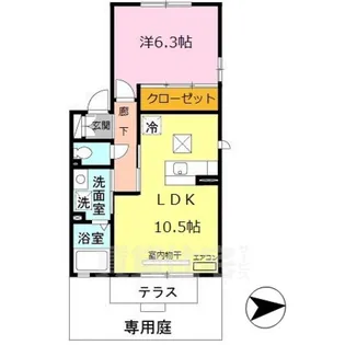 イーストコート【1階】の間取り